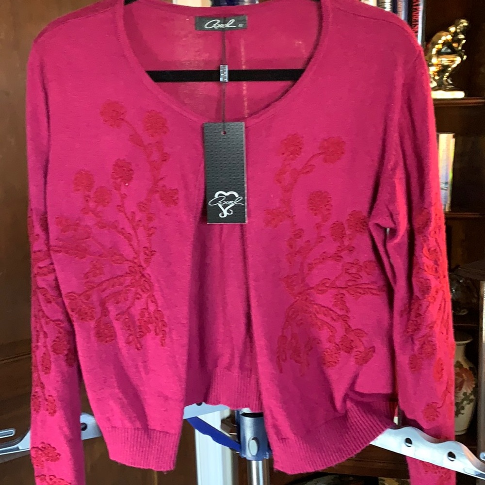 Embroidered Sweater Size 42(Large?) NWT